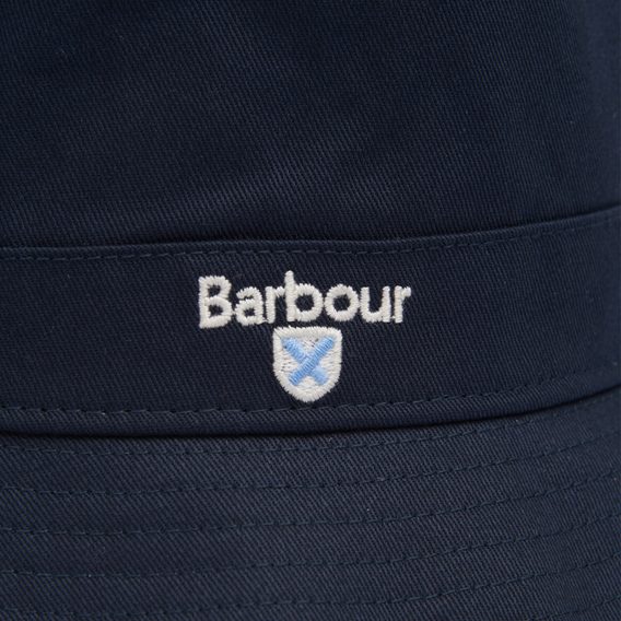 Bavlnený letný klobúk Barbour Cascade Bucket Hat - Navy