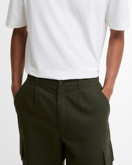 Barbour Washed Relaxed Fit Cargo Trousers — Sage