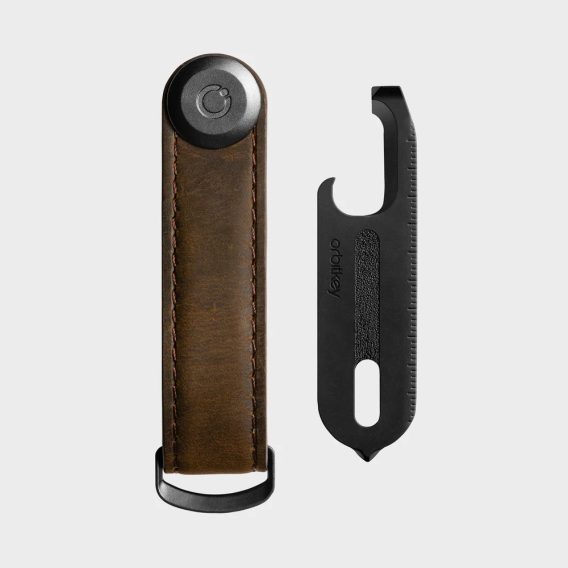 Orbitkey Key Organiser Crazy Horse + Multitool V2 Set — Oak Brown