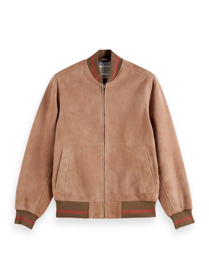Scotch & Soda — Goat Suede Bomber Jacket