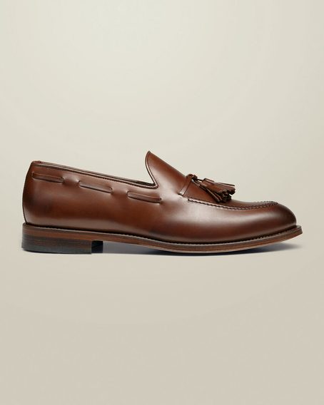 Charles Tyrwhitt Leather Tassel Loafers — Chestnut Brown