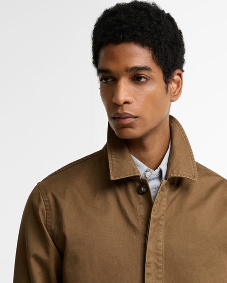 Barbour Yorklane Twill Overshirt — Dark Sand