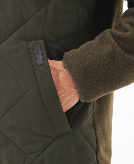 Barbour Hybrid Fleece Jacket — Olive