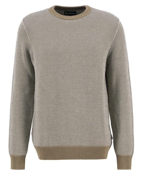 Barbour Wells Crew Neck Jumper — Washed Stone