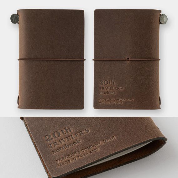 Traveler's Notebook Card Size 20th Anniversary Set — Brown