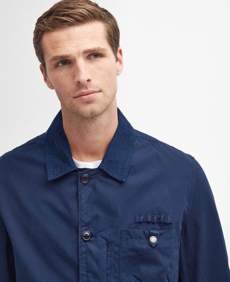 Barbour Cotton Salter Overshirt — Classic Navy