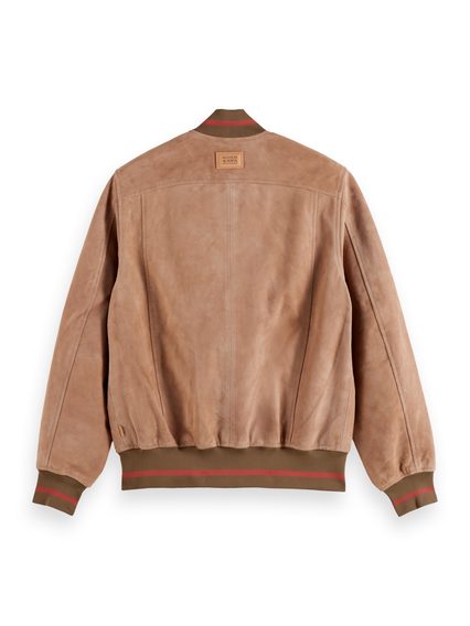 Scotch & Soda — Goat Suede Bomber Jacket