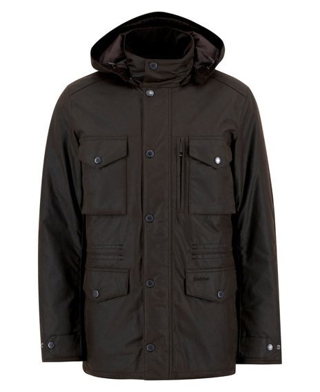 Barbour Winter Sapper Wax Jacket — Dark Brown