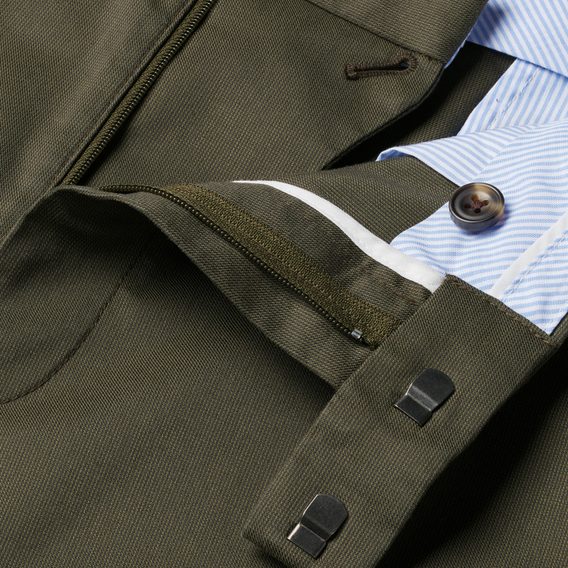 Bazár: Charles Tyrwhitt Smart Stretch Texture Pants — Olive Green