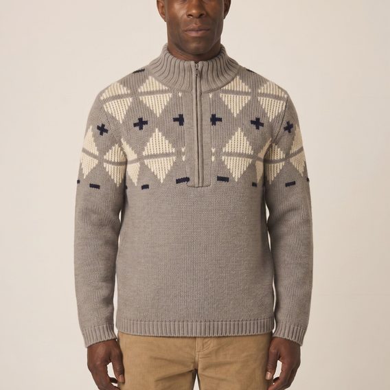 Peregrine — Mountain Zip Neck Sweater
