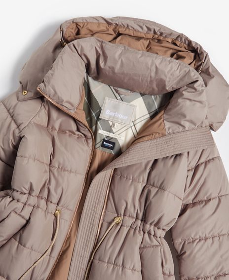 Barbour Mannue Puffer Jacket — Honey