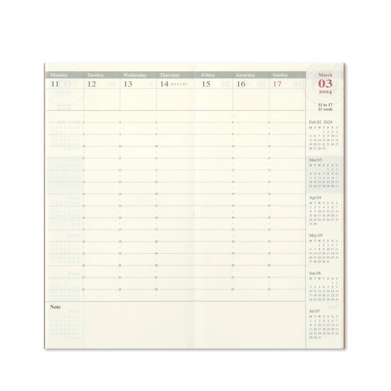 TRAVELER'S notebook 2024 Diary — Weekly Vertical