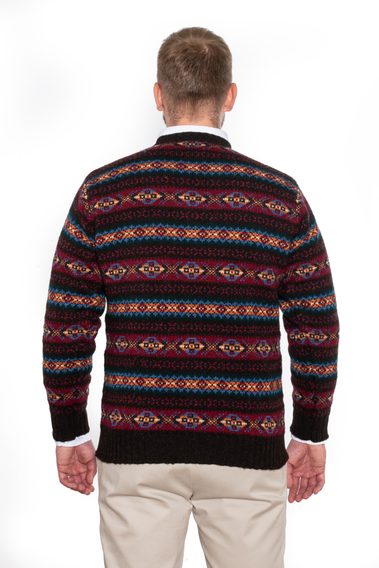 Jamieson's Fair Isle Jumper — Bordeaux