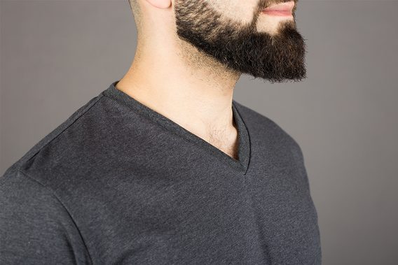 V-neck tričko John & Paul — šedé