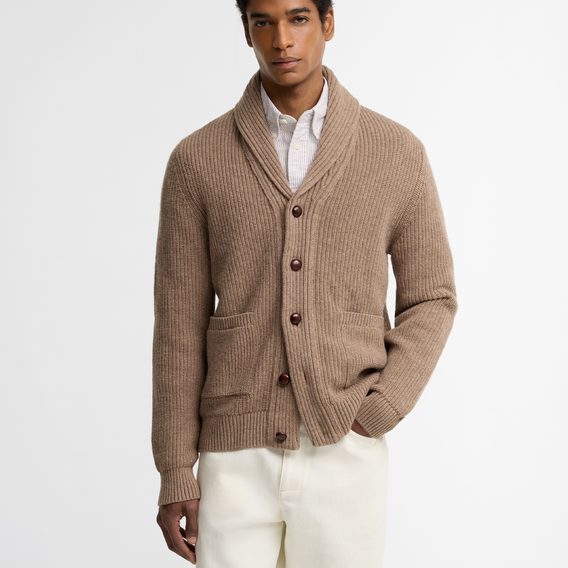 Barbour Hartland Shawl Neck Cardigan — Navy