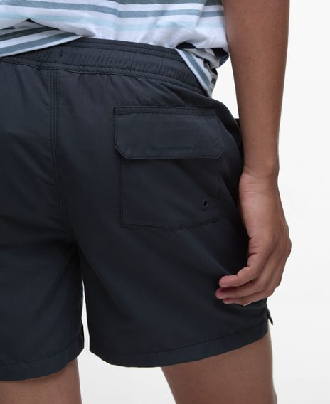 Barbour Staple Logo 7″ Swim Shorts — Black
