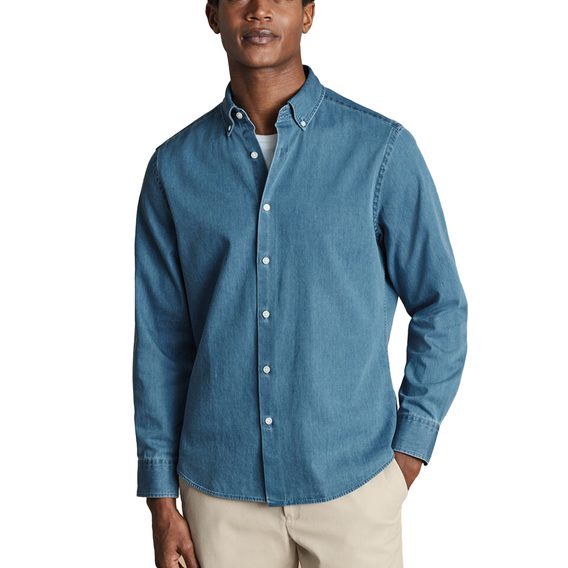 Charles Tyrwhitt Button-Down Collar Denim Shirt