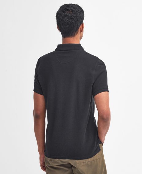 Barbour Lightweight Sports Polo Shirt — Classic Black
