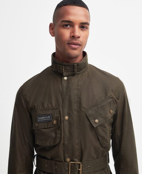 Barbout International Tourer Slim Wax Jacket — Sage