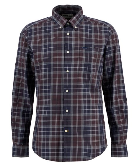 Barbour Wetheram Tailored Long-Sleeved Shirt — Midnight Oak Tartan
