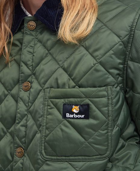 Barbour × Maison Kitsuné Kenning Quilted Jacket — Classic Green