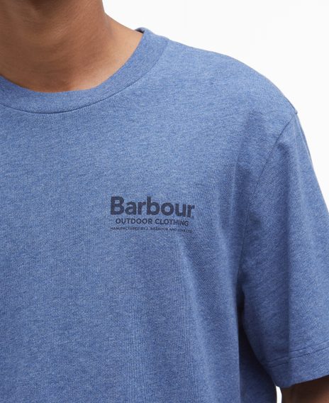 Barbour Thornley Relaxed Graphic T-Shirt — Chambray