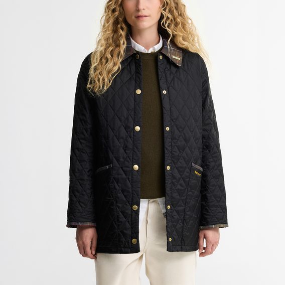 Barbour Icons Tartan Collar Modern Liddesdale Quilted Jacket
