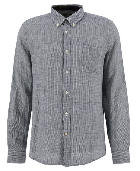 Barbour Linton Tailored Shirt — Dark Navy