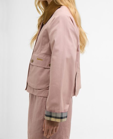 Barbour Cropped Beadnell Casual Jacket — Gardenia