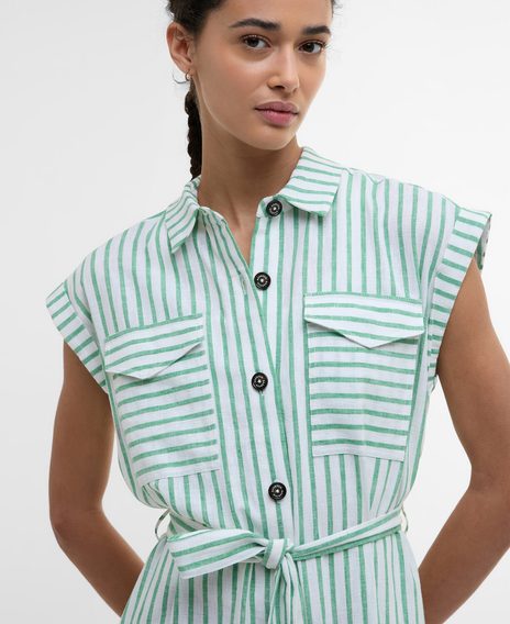 Barbour Abby Striped Midi Dress