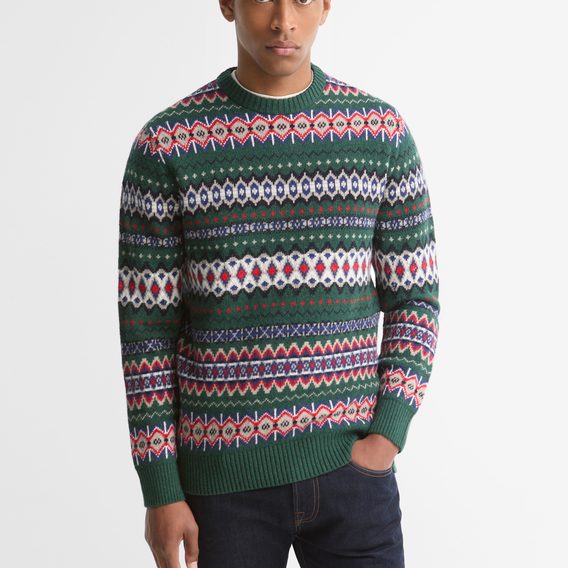 Barbour Case Fair Isle Jumper — Sycamore