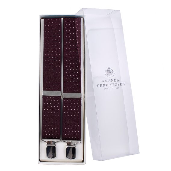 House of Amanda Christensen Micro Dot Braces — Bordeaux