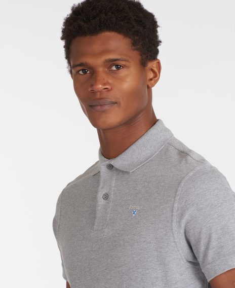 Barbour Sports Polo Shirt — Grey Marl