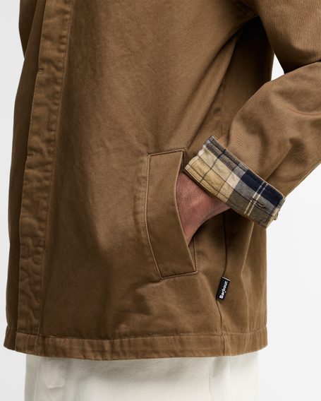 Barbour Yorklane Twill Overshirt — Dark Sand