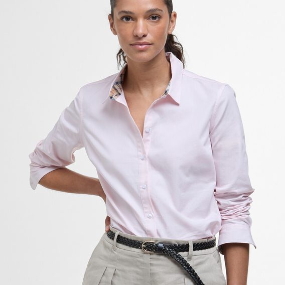 Barbour Derwent Regular Long-Sleeved Shirt — Pink