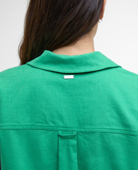 Barbour Cecile Relaxed Tunic Shirt — Kelly Green
