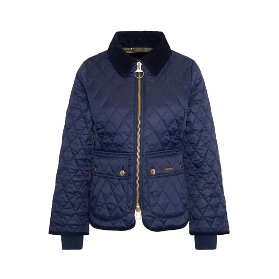 Barbour Beadnell Fitted Quilted Jacket — Navy