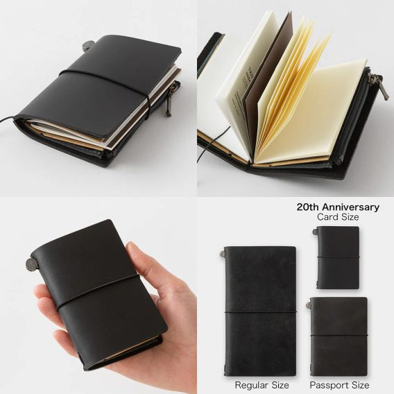 Traveler's Notebook Card Size 20th Anniversary Set — Black