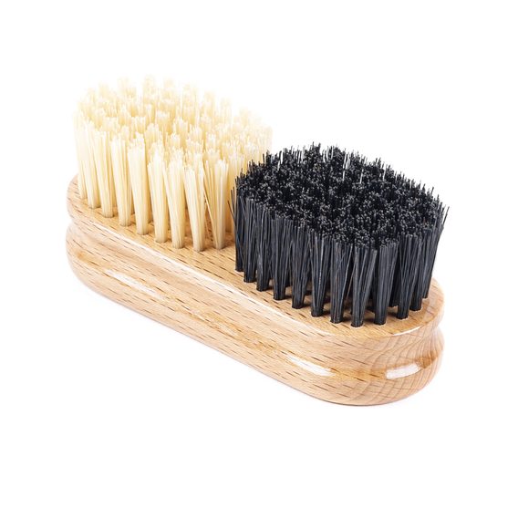 Kent SHOE APP — Black & White Bristle Applicator Shoe Brush