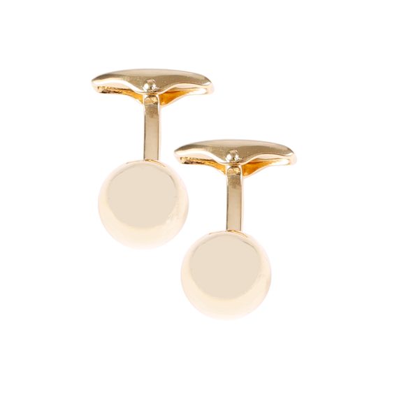 House of Amanda Christensen Cufflinks — Globe, Gold