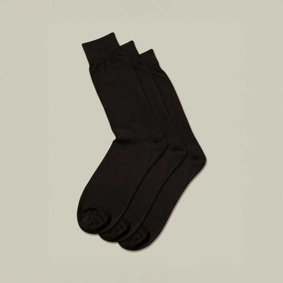 Charles Tyrwhitt Cotton Rich 3-pack Socks — Black