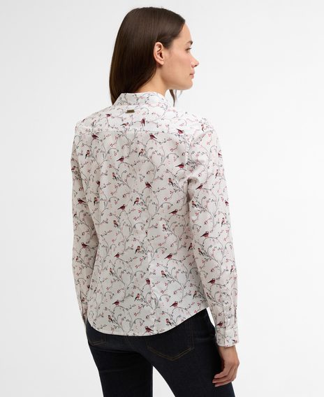 Barbour Brambles Tailored Long-Sleeved Shirt — Bird Print