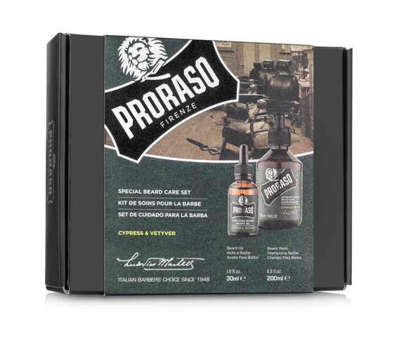 Proraso Beard Wash & Oil Box — Cypress & Vetyver