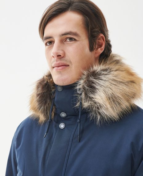 Barbour Ripley Waterproof Parka Jacket — Classic Navy