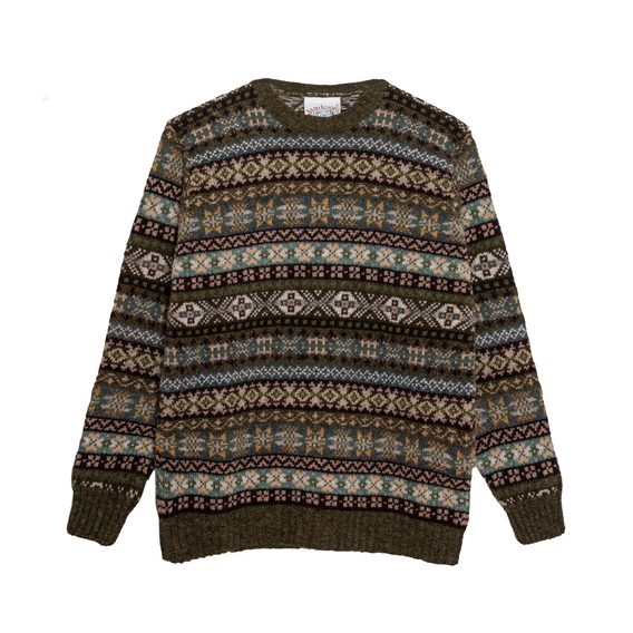 Jamieson's Fair Isle Jumper — Olive