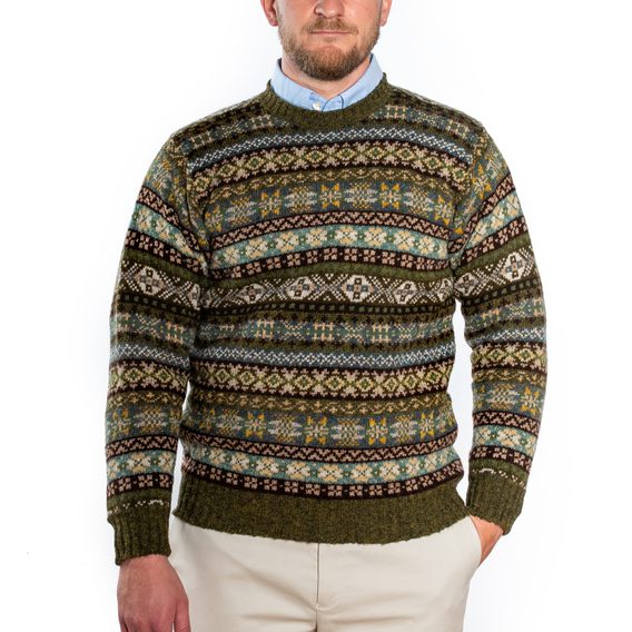 Jamieson's Fair Isle Jumper — Olive