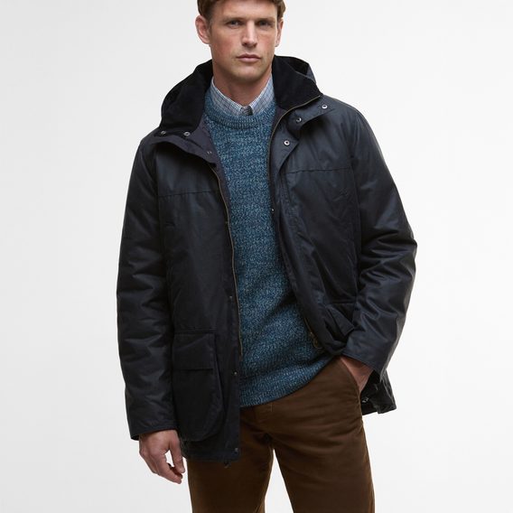 Barbour Bleaberry Wax Jacket — Navy