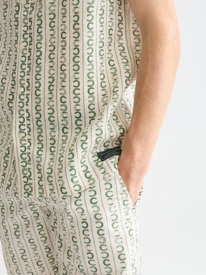 Scotch & Soda — Printed Linen Short-Sleeved Shirt