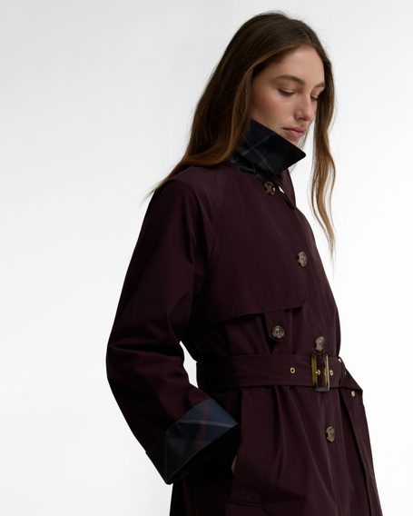 Barbour Antonella Showerproof Trench Coat — Fig