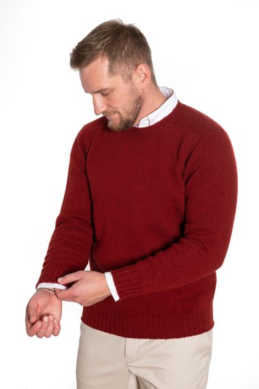 Jamieson's Saddle Shoulder Jumper — Ruby